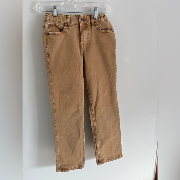 Cat & Jack Other - Cat & Jack Boys Tan Brown Straight Denim Jeans Adjustable Waist Size 10